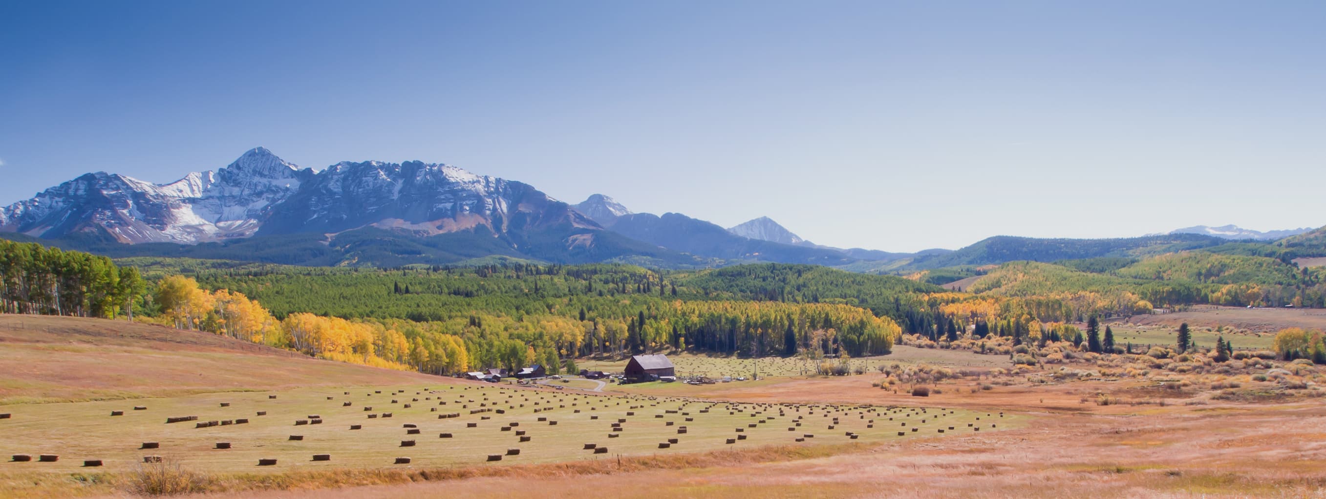Rocky Mountain landscape with oil and gas infrastructure